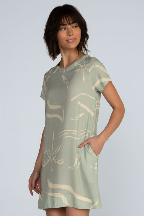 Vestido curto estampado