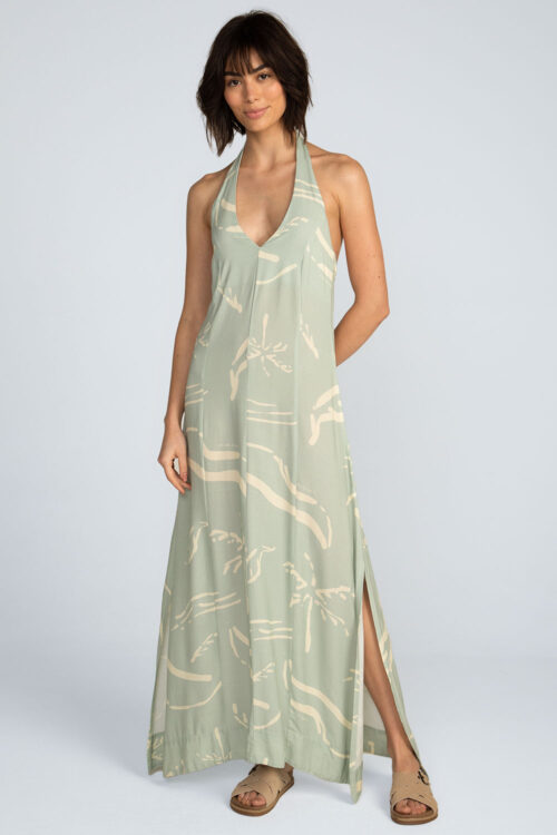 Vestido longo estampado