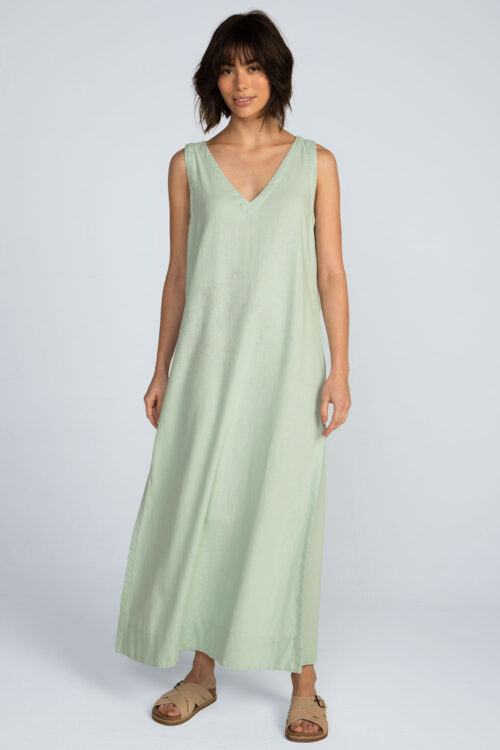 Vestido longo linho Vestido Savia 113SS26092 5