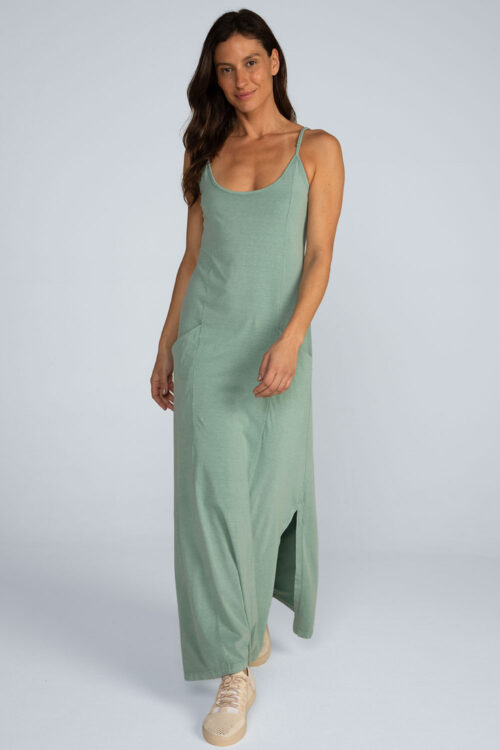 Vestido longo alças estonado