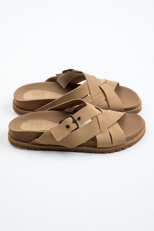 Sandália aberta tiras cruzadas