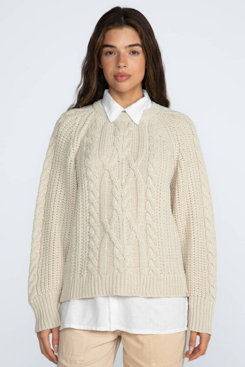 Blusa tricô tranças