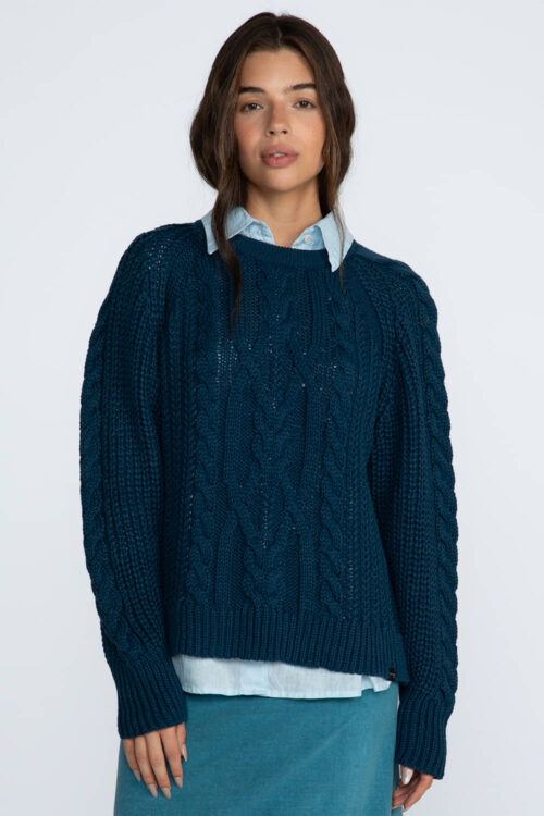 Blusa tricô tranças