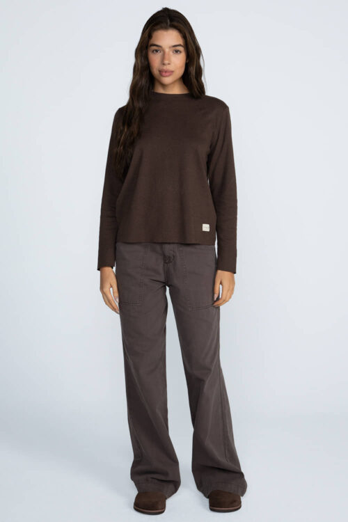 Alternative view of Blusa manga longa malha com lã