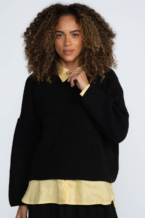 Blusa tricô canelada