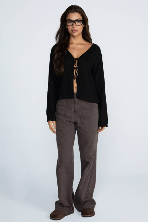 Alternative view of Blusa laços manga longa