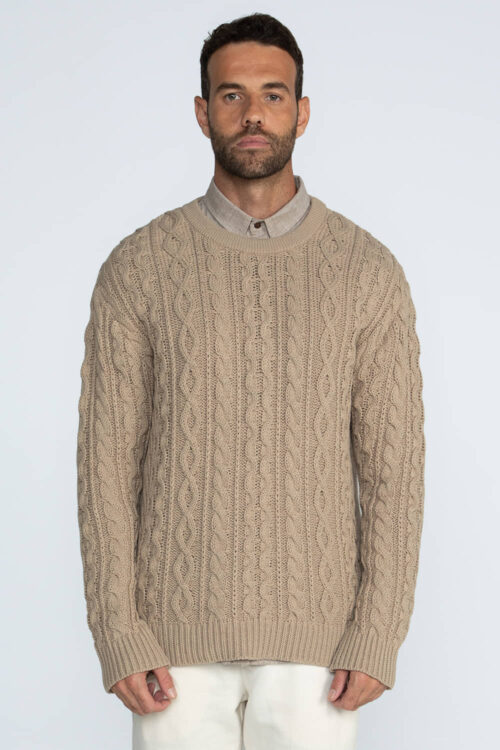 Blusão tricô tranças