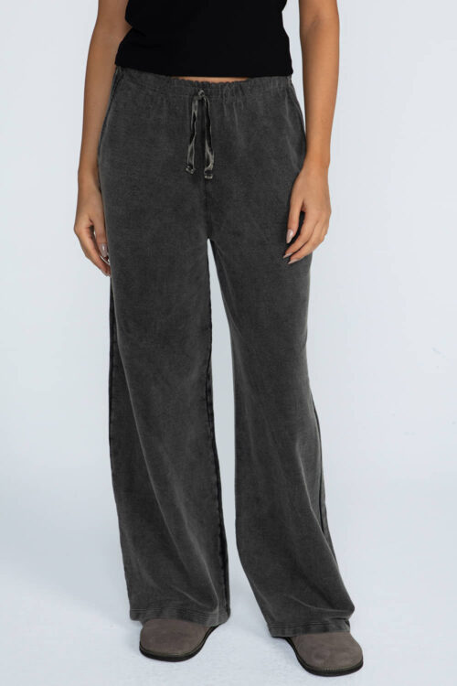 Calça reta moletom marmorizado