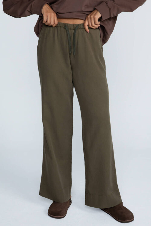 Calca Verde militar 110FW26059 3