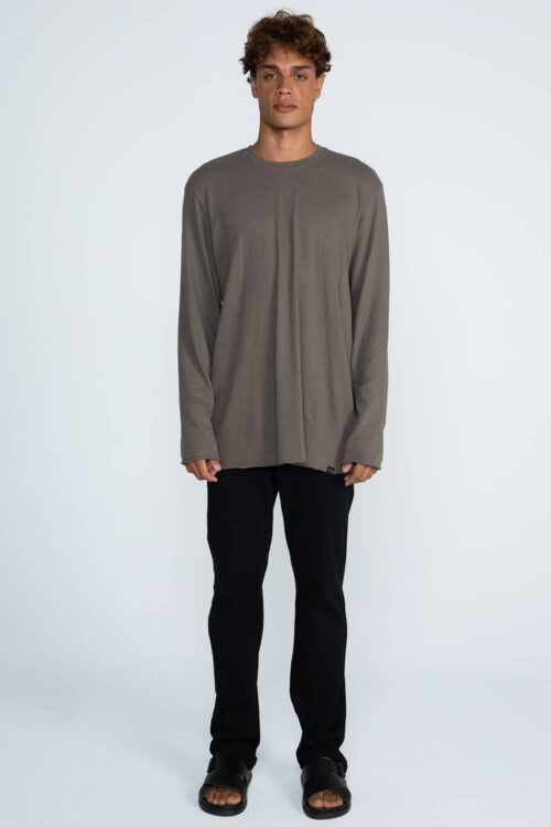 Alternative view of Camiseta manga longa malha com linho