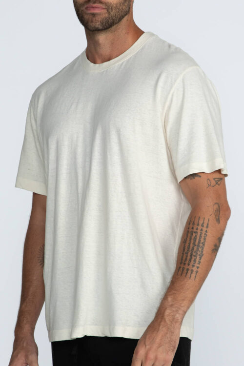 Camiseta malha cânhamo Camiseta Natural 201FW26211 3