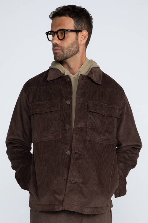 Casaco de veludo Casaco Marrom 209FW26155 3