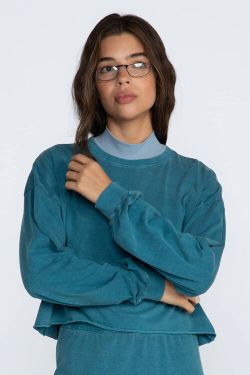 Cropped Azul coral 103FW26012 3