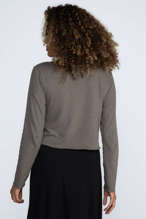 Cropped Cinza 103FW26010 4