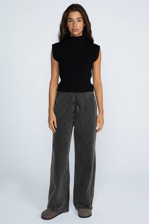 Alternative view of Cropped malha com linho