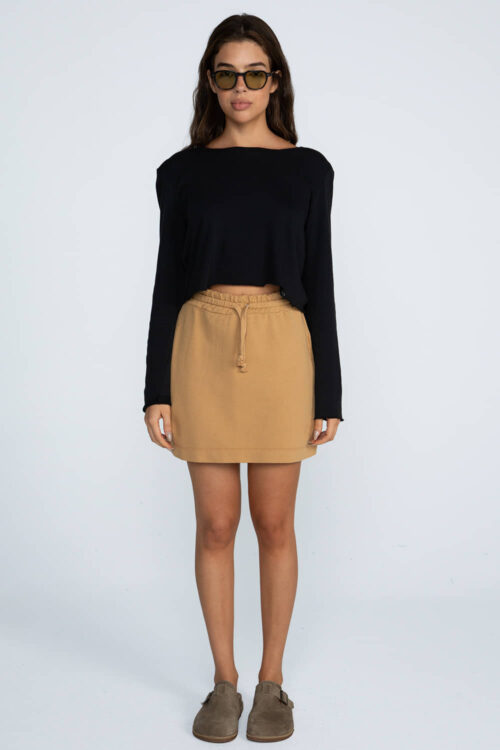 Alternative view of Saia curta moletom estonada