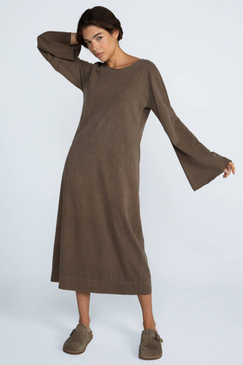 Alternative view of Vestido midi manga 3/4